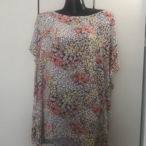 Loft mixed media blouse